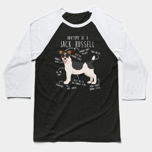 Jack Russell Terrier Dog Anatomy Baseball T-Shirt